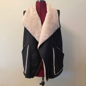 Zara | Trafaluc Faux Fur Lined Biker Vest